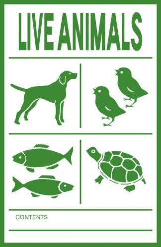 Live Animals 100 × 150 sticker label – AntSatan